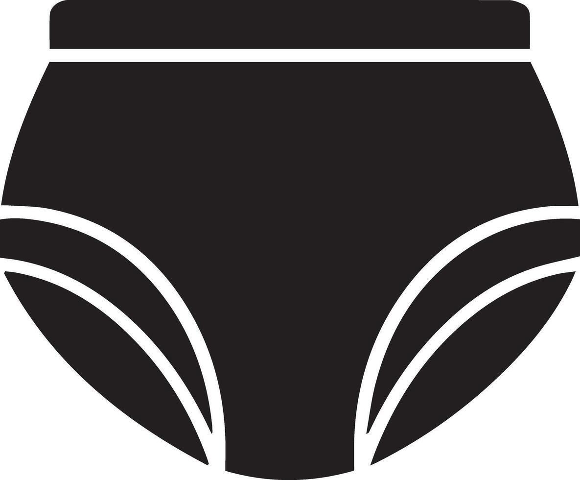 A black and white illustration of a underwear vector