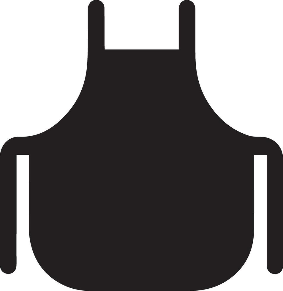 A black apron on a white background vector