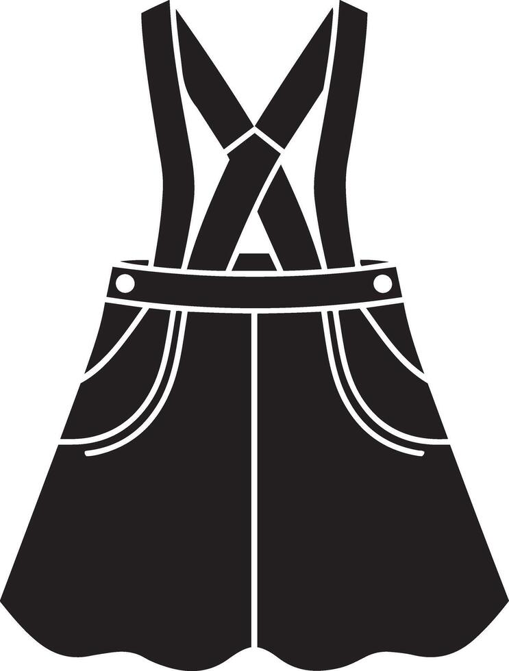 A black and white illustration of a skirt vector