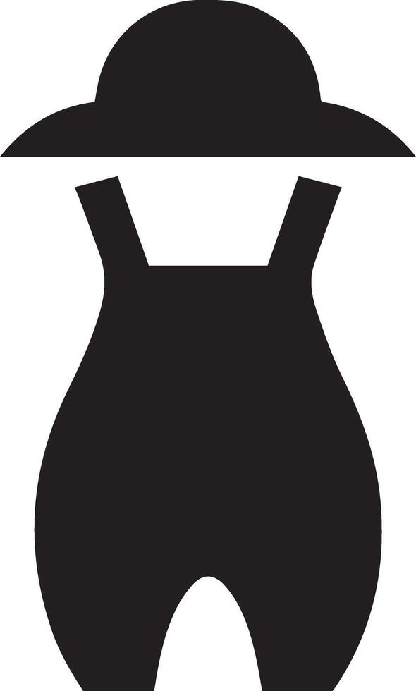 A black and white silhouette of a hat vector