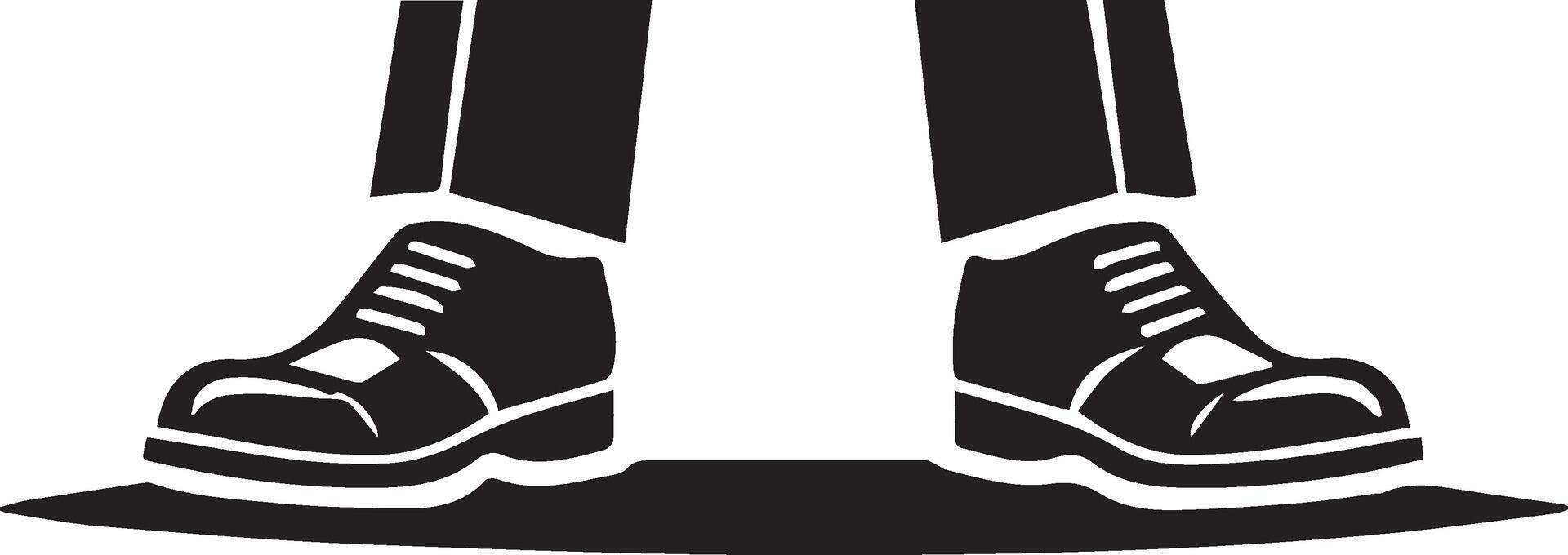 A black and white illustration of a pair of shoes vector