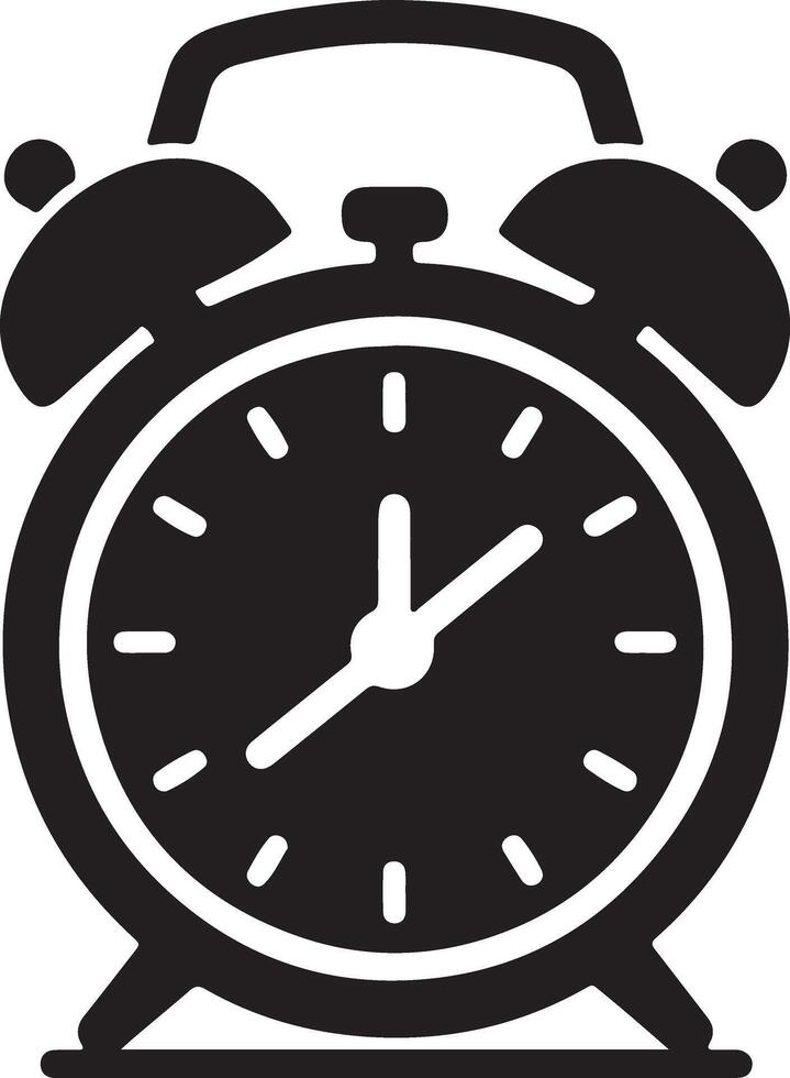 An alarm clock icon on a white background vector