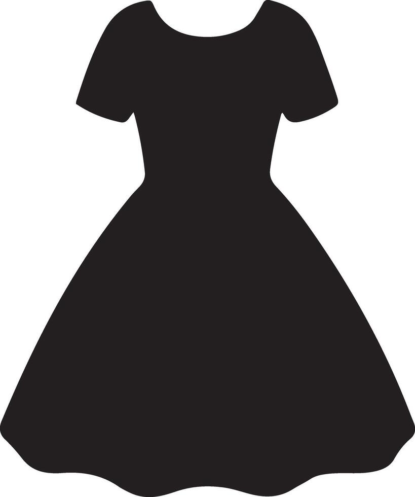 A black dress on a white background vector