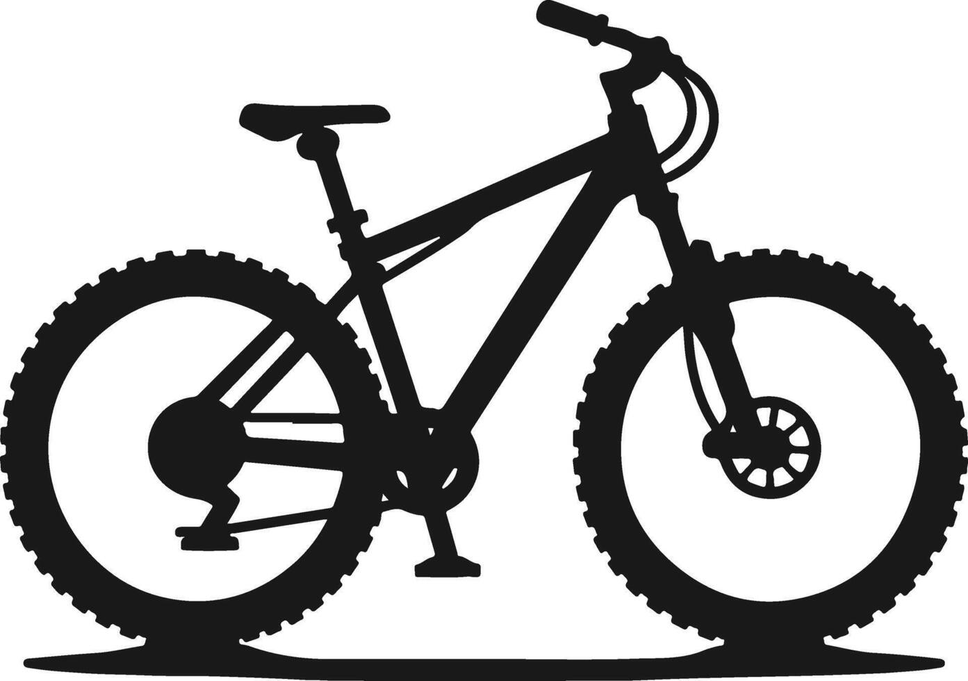 A silhouette of a mountain bike on a white background vector