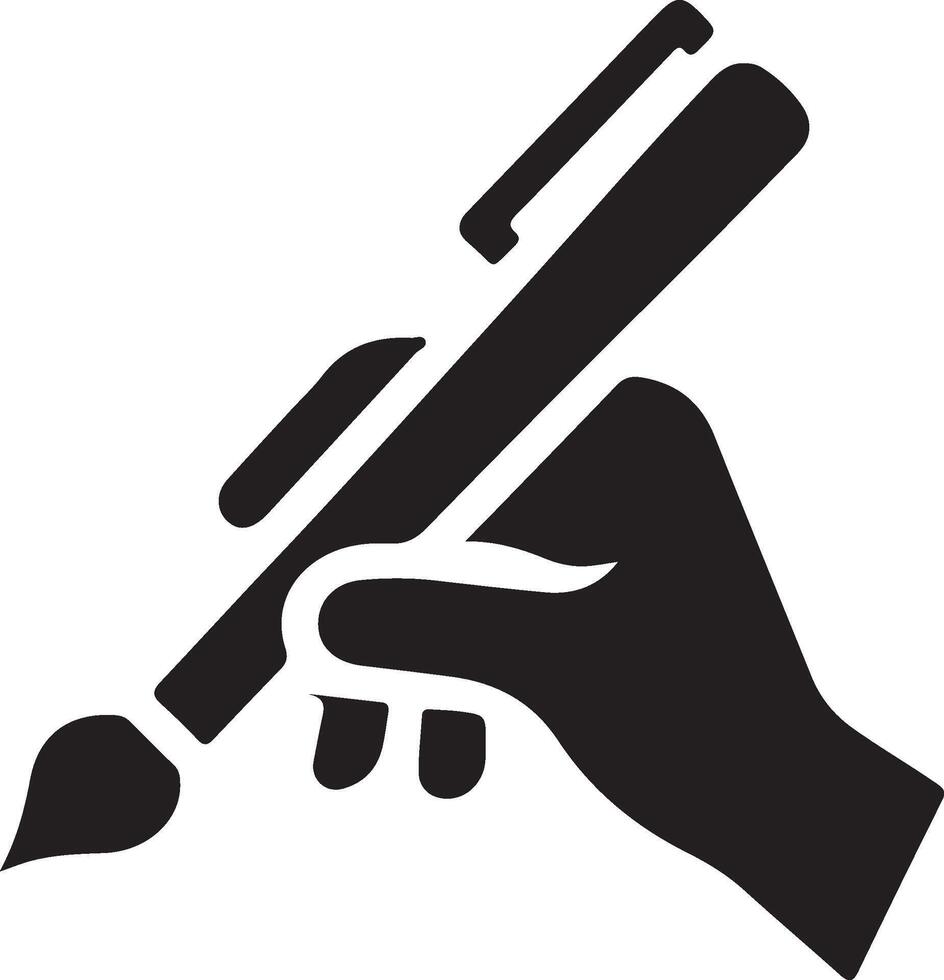 A hand holding a pen and a pen in its hand vector