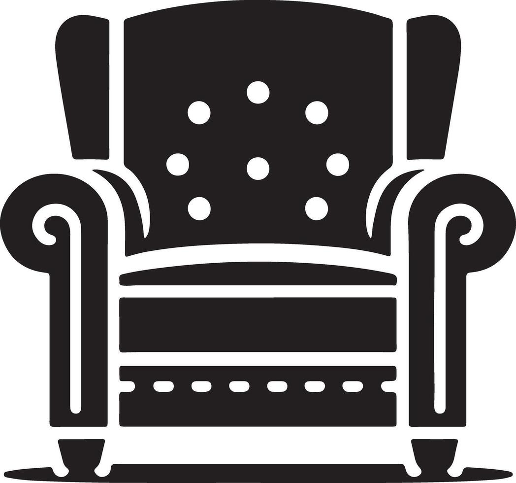 An icon of a chair with polka dots vector