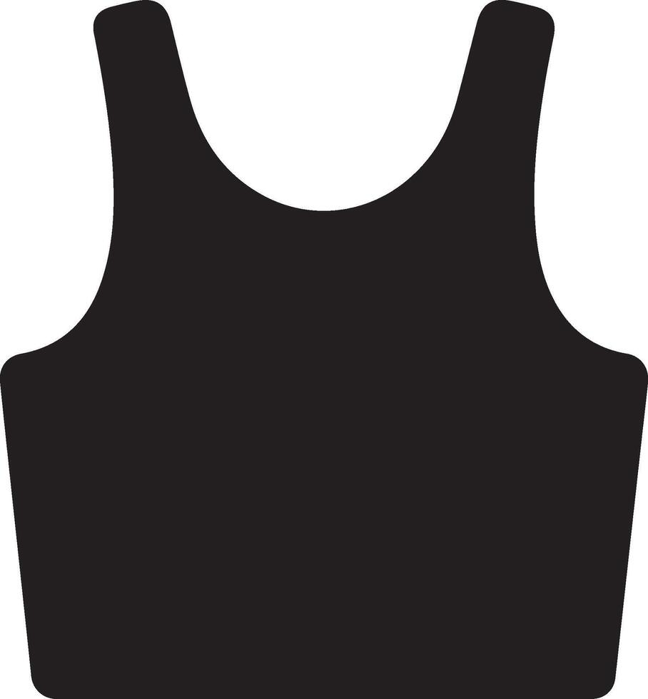 A black tank top with a white background vector