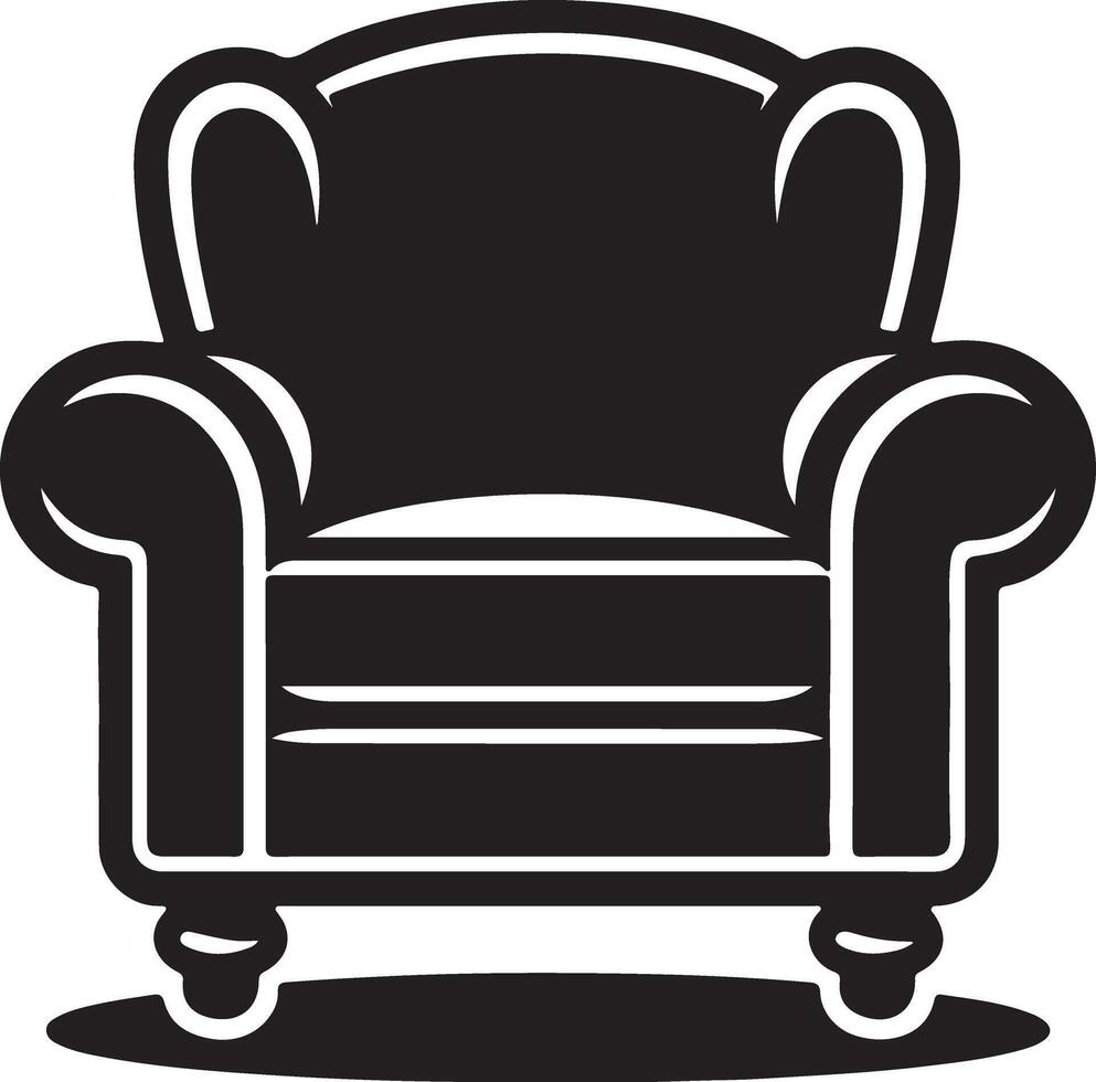 An icon of a chair on a white background vector