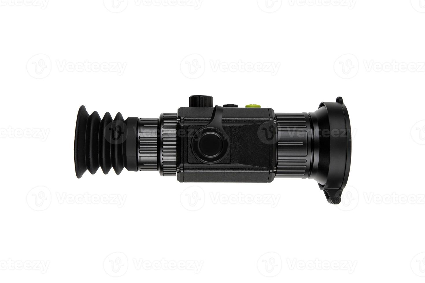 Modern monocular thermal imager isolate on a white. A device for fixing thermal radiation. photo