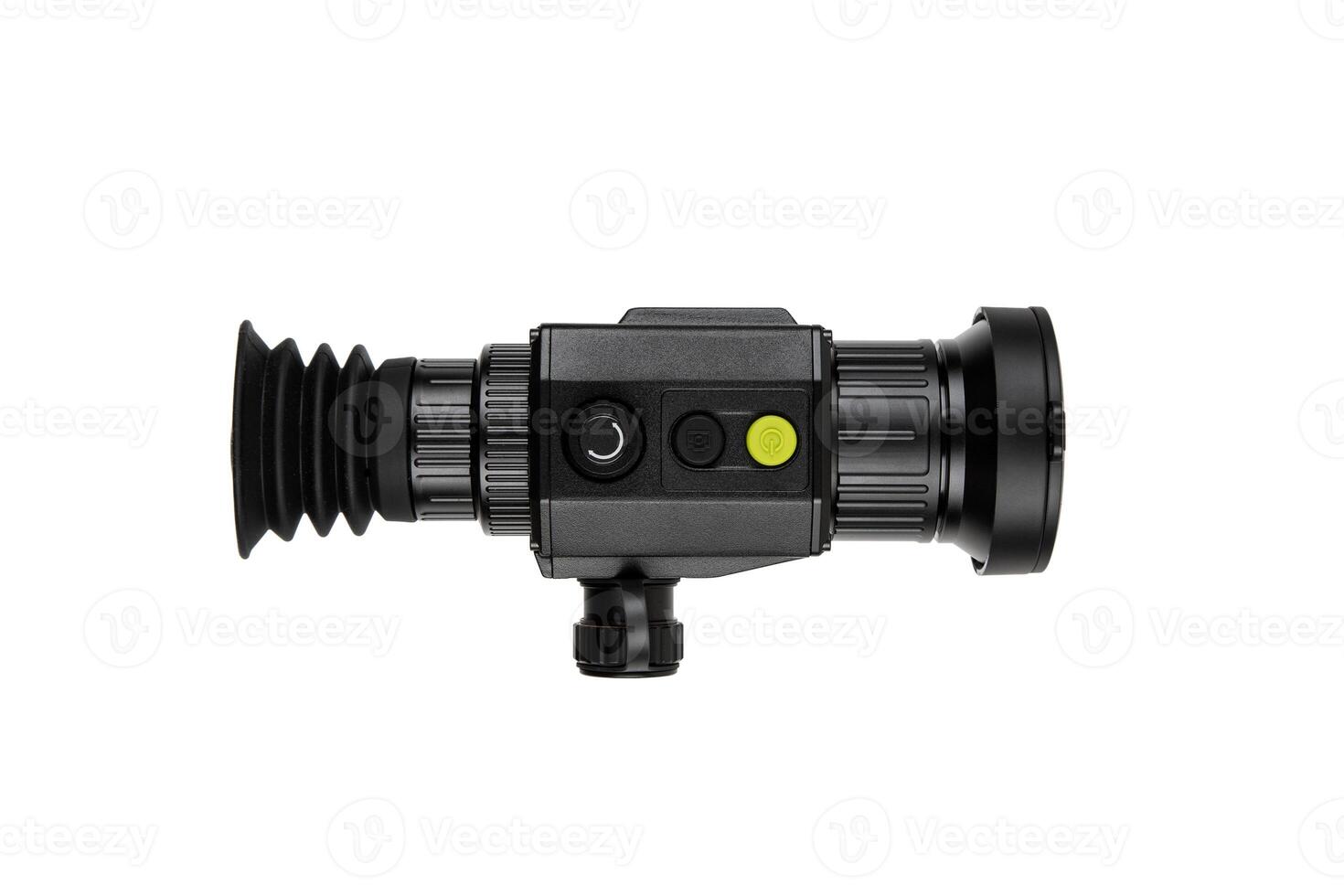Modern monocular thermal imager isolate on a white. A device for fixing thermal radiation. photo