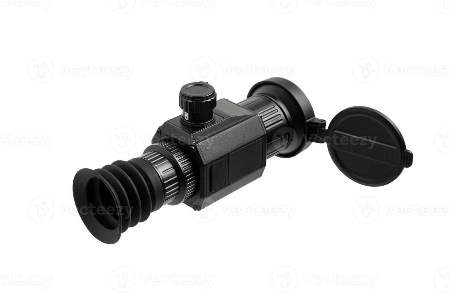 Modern monocular thermal imager isolate on a white. A device for fixing thermal radiation. photo
