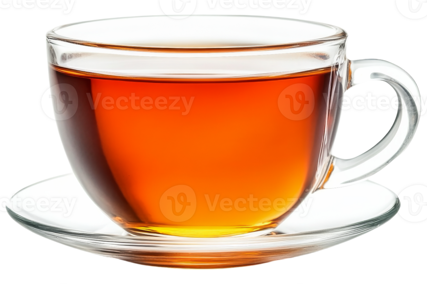 A cup of tea is shown on a saucer png