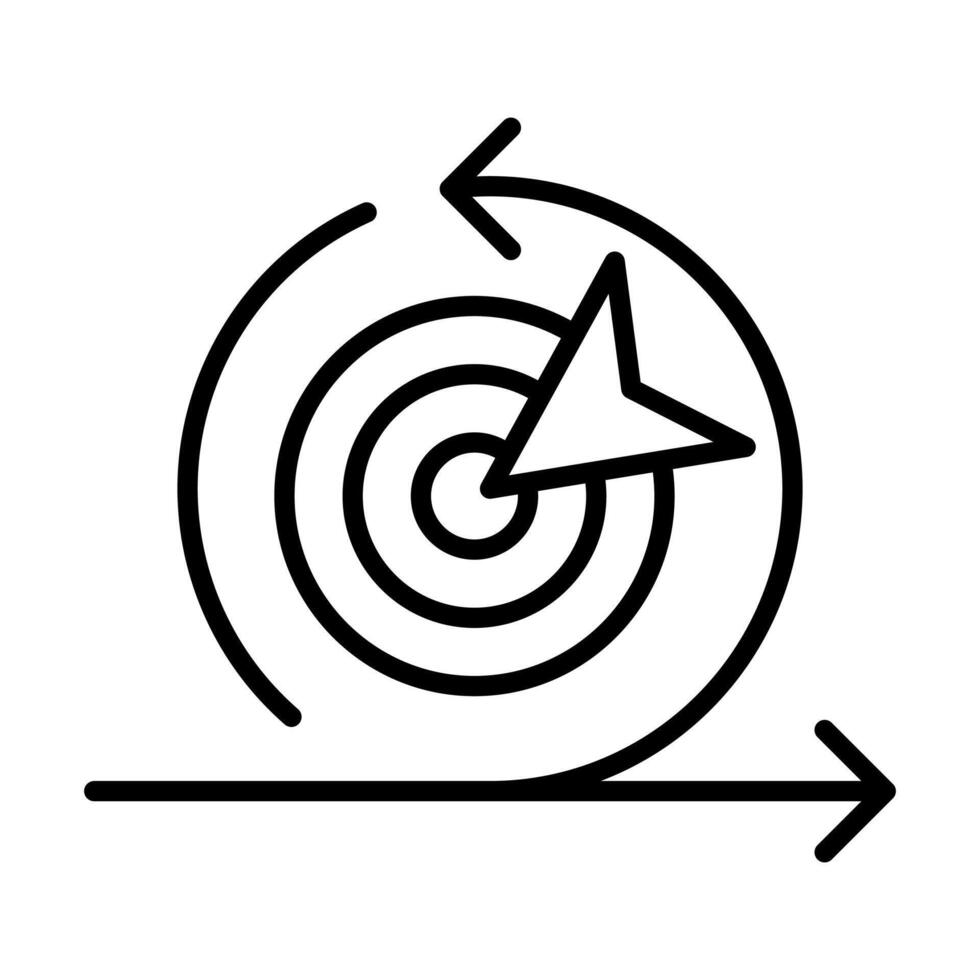 Sprint Goal icon line illustration vector