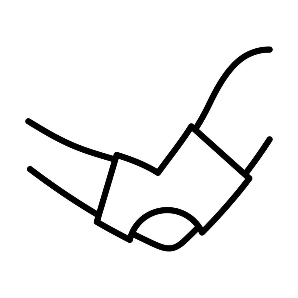 Elbow Brace icon line illustration vector