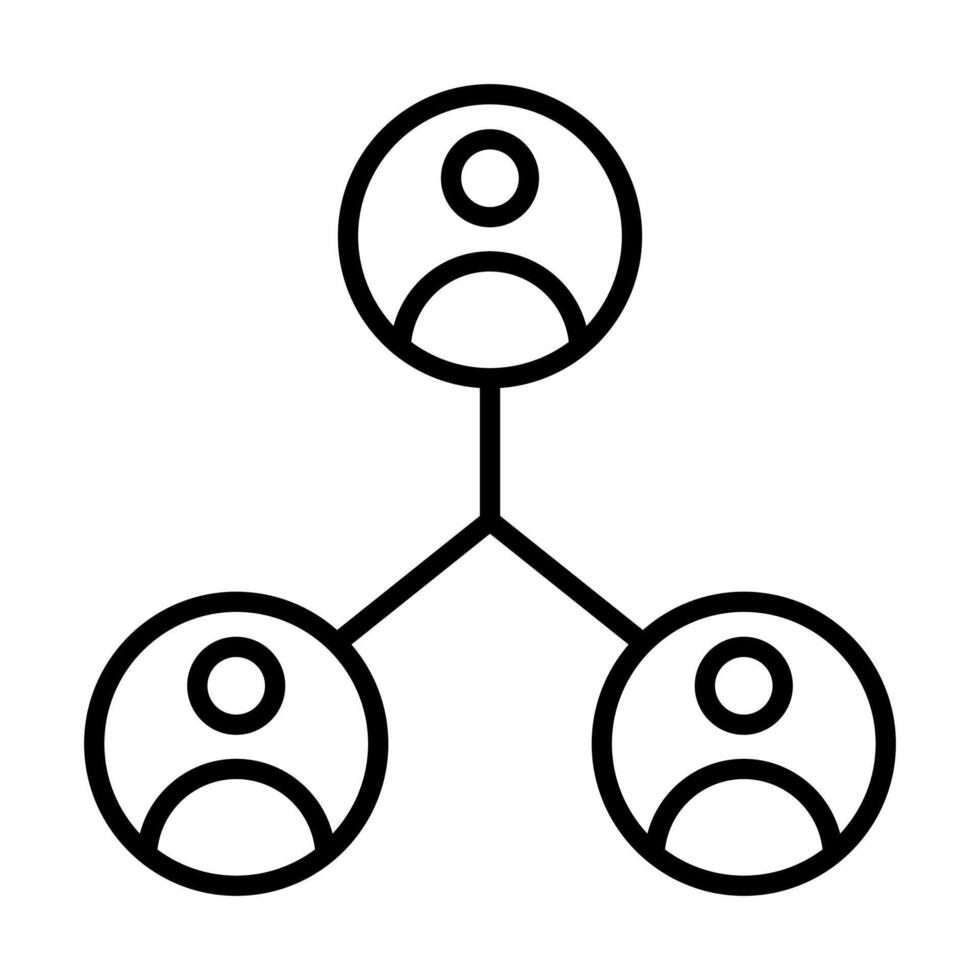 Team Connection icon line illustration vector