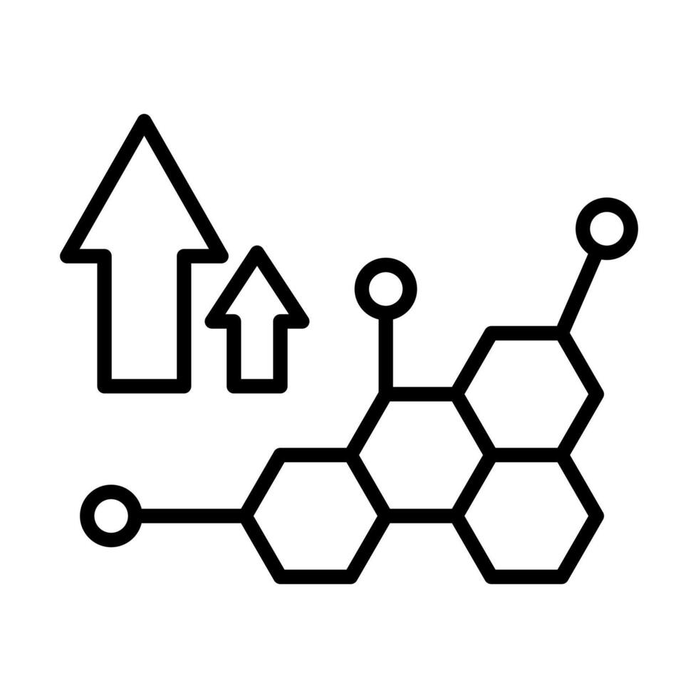 Growth Hormone icon line illustration vector