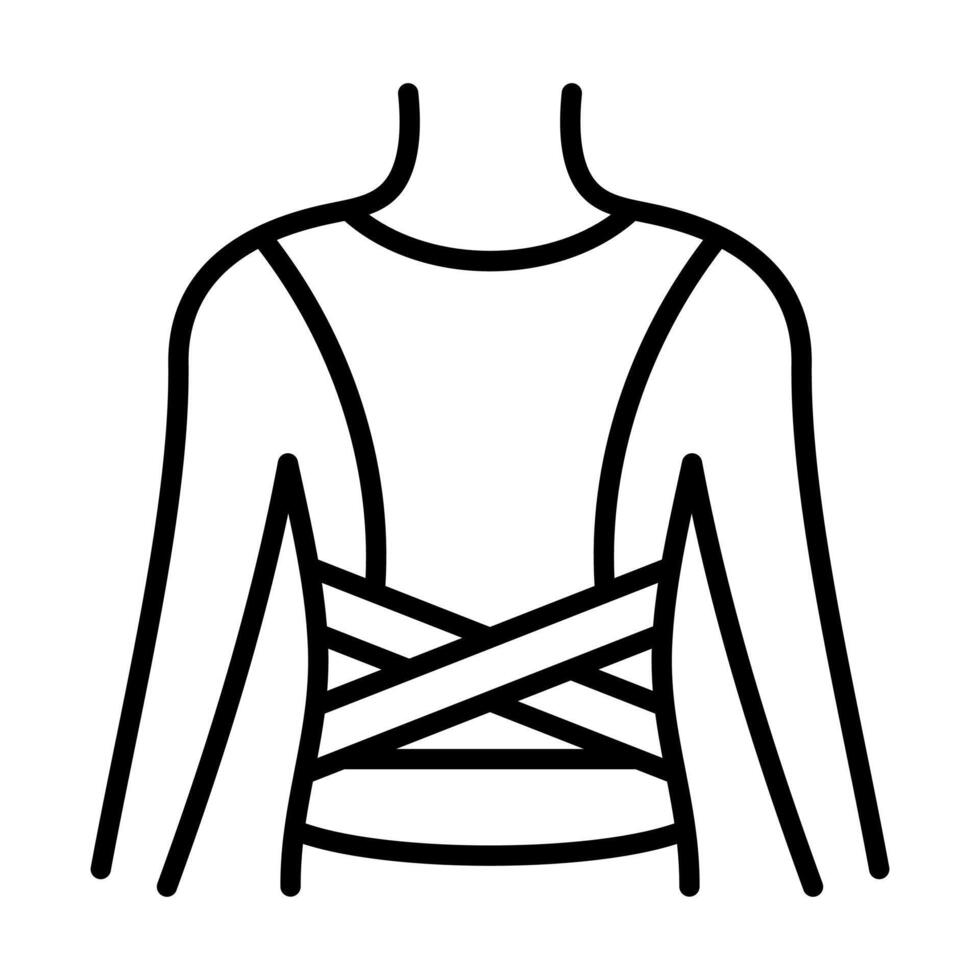 Posture Corrector icon line illustration vector