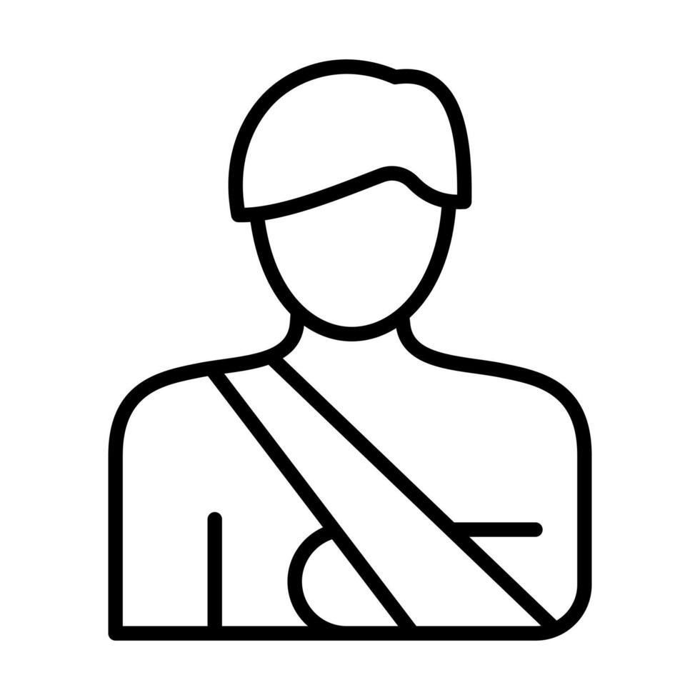 Arm Sling icon line illustration vector