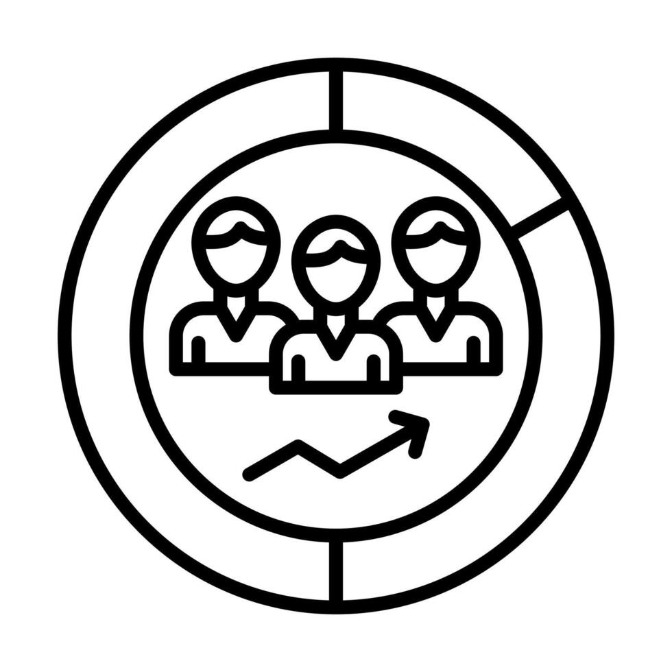 Demographic Trends icon line illustration vector