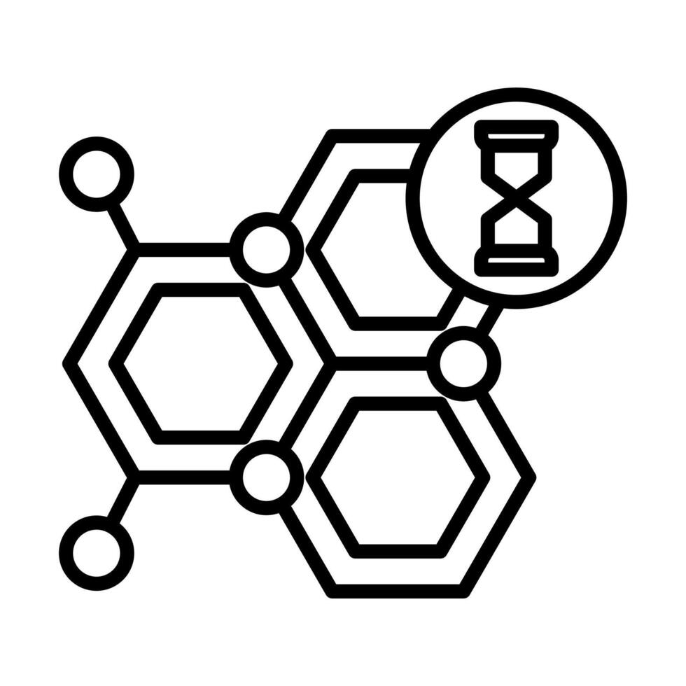 Anti-Aging Compounds icon line illustration vector