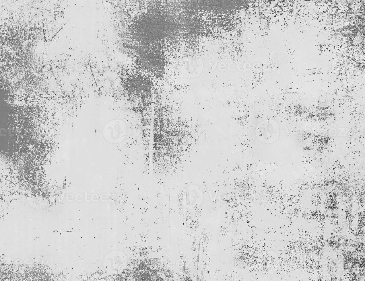 Abstract distressed texture in gray and white tones with grunge details, perfect for backgrounds and overlays. photo