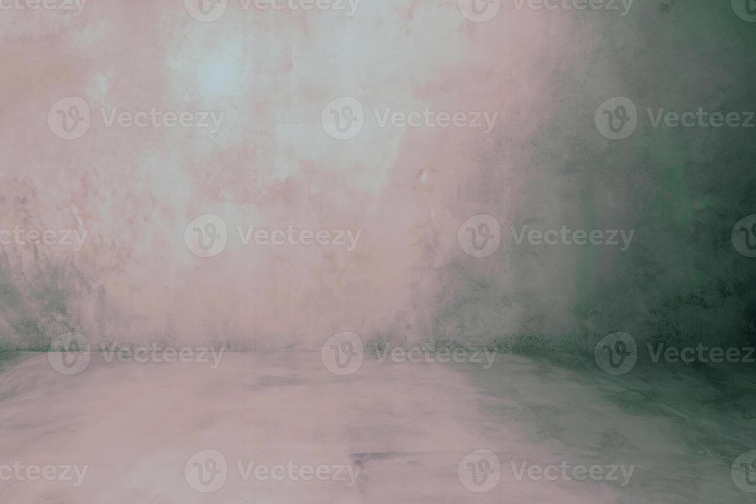 Soft pastel-colored abstract background featuring a textured wall and floor gradient with artistic tones. photo