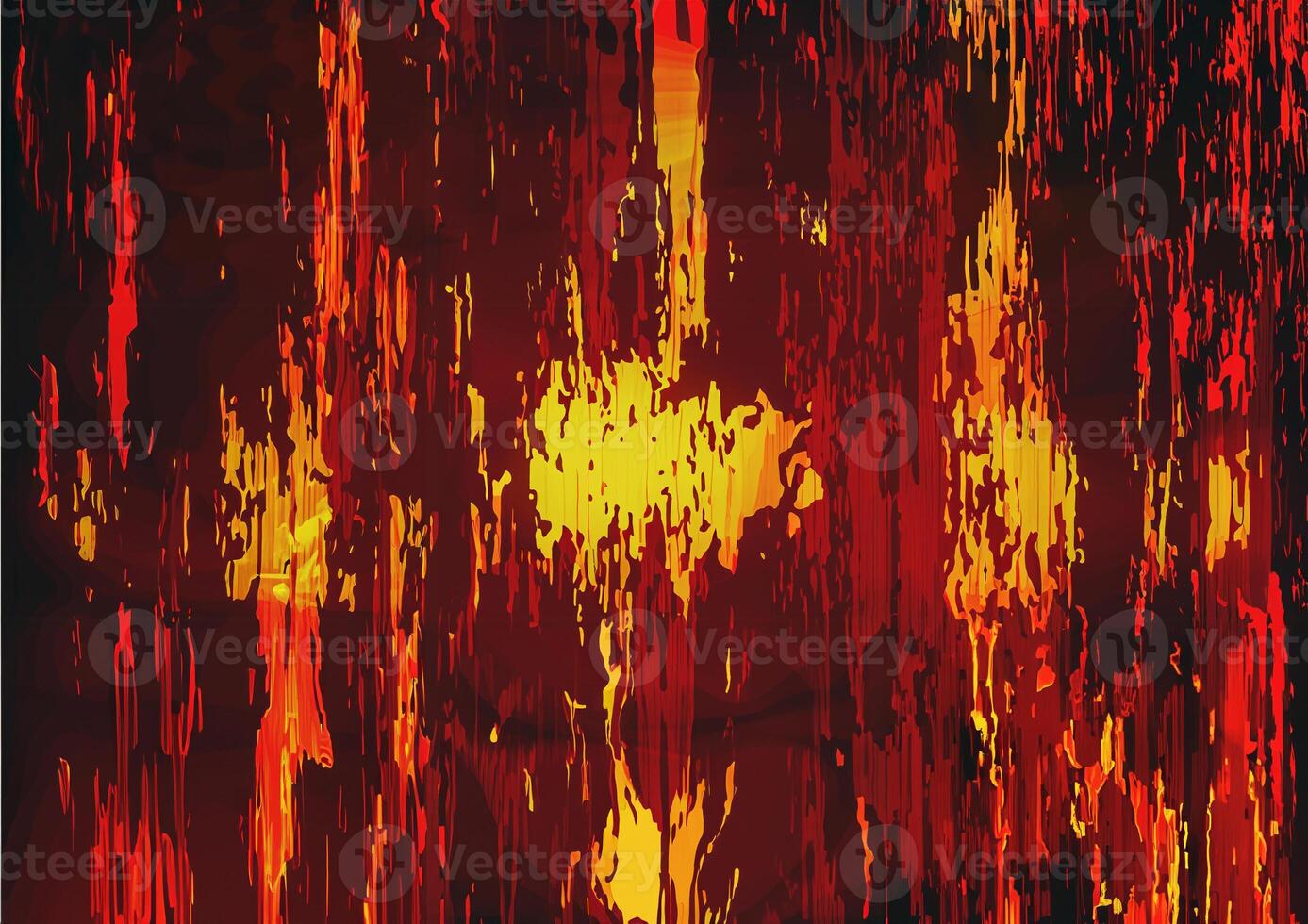 Dynamic abstract artwork featuring fiery red and yellow streaks against a dark backdrop, ideal for bold design projects. photo