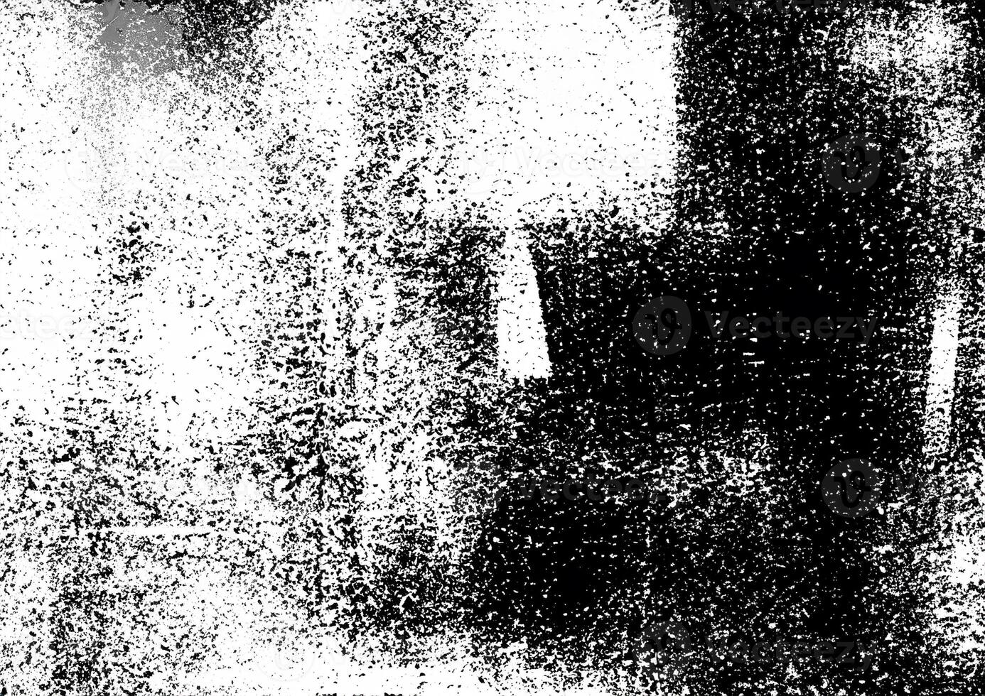 Abstract grunge texture with high-contrast black and white distressed patterns and rough noise. photo