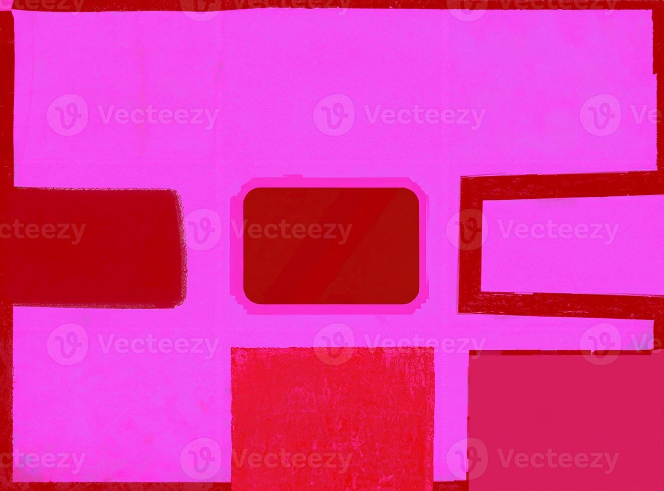 Bright pink rectangular block against a bold red background, ideal for modern art or graphic design projects. photo