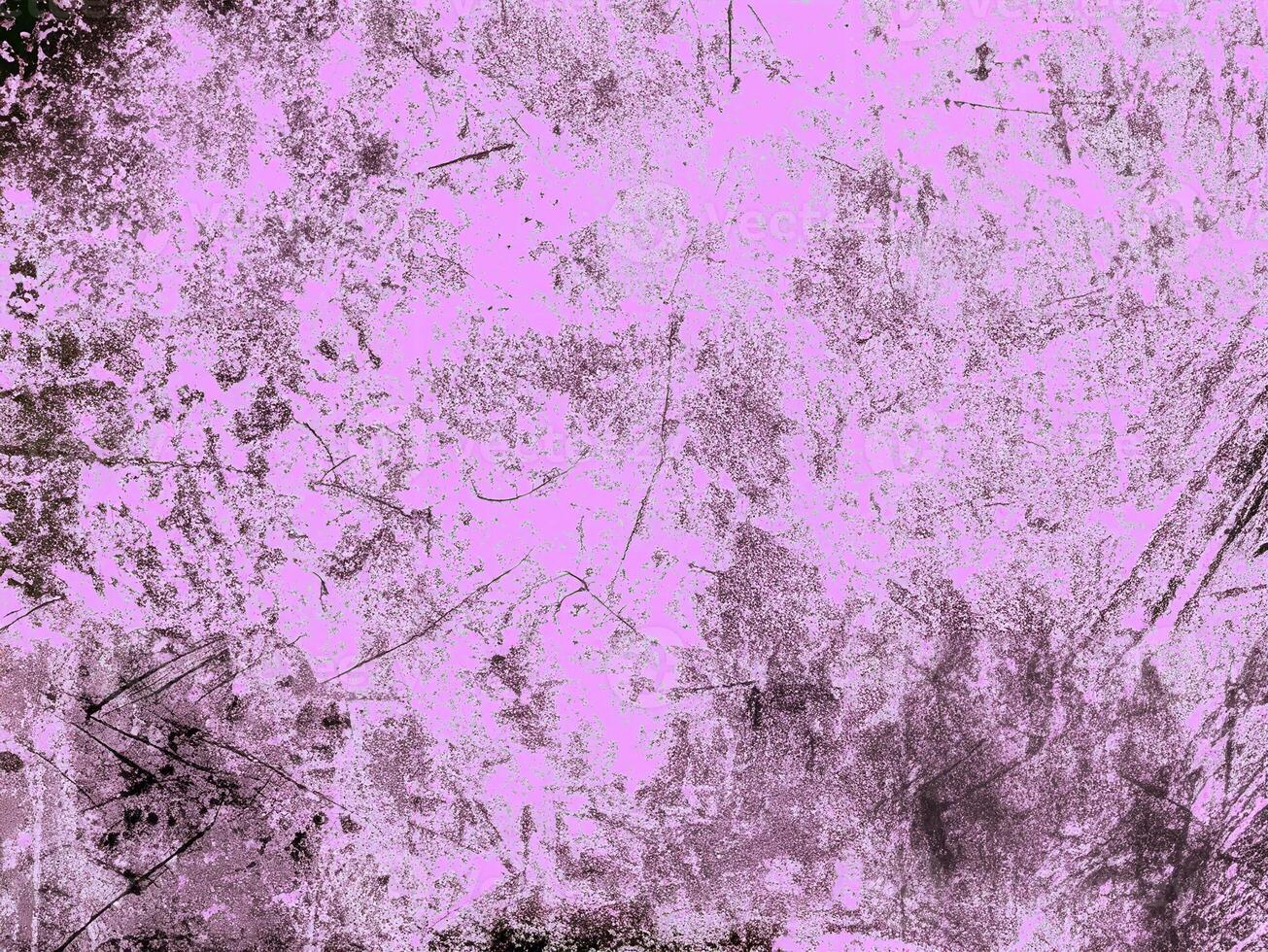 Abstract grunge texture with pink and black tones, distressed surface pattern photo