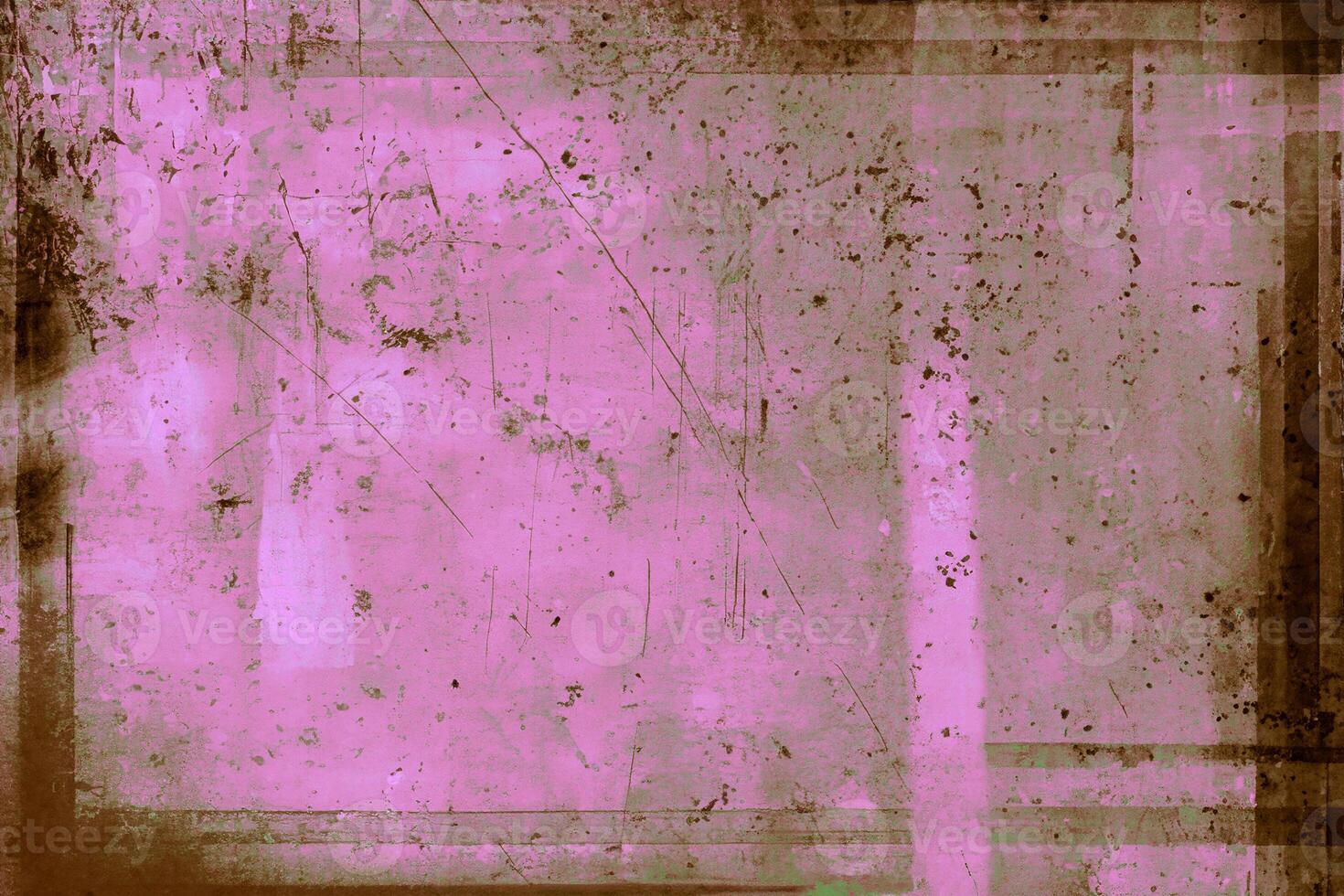 Abstract vintage grunge texture in pink and brown tones with scratches and stains for artistic or design projects. photo