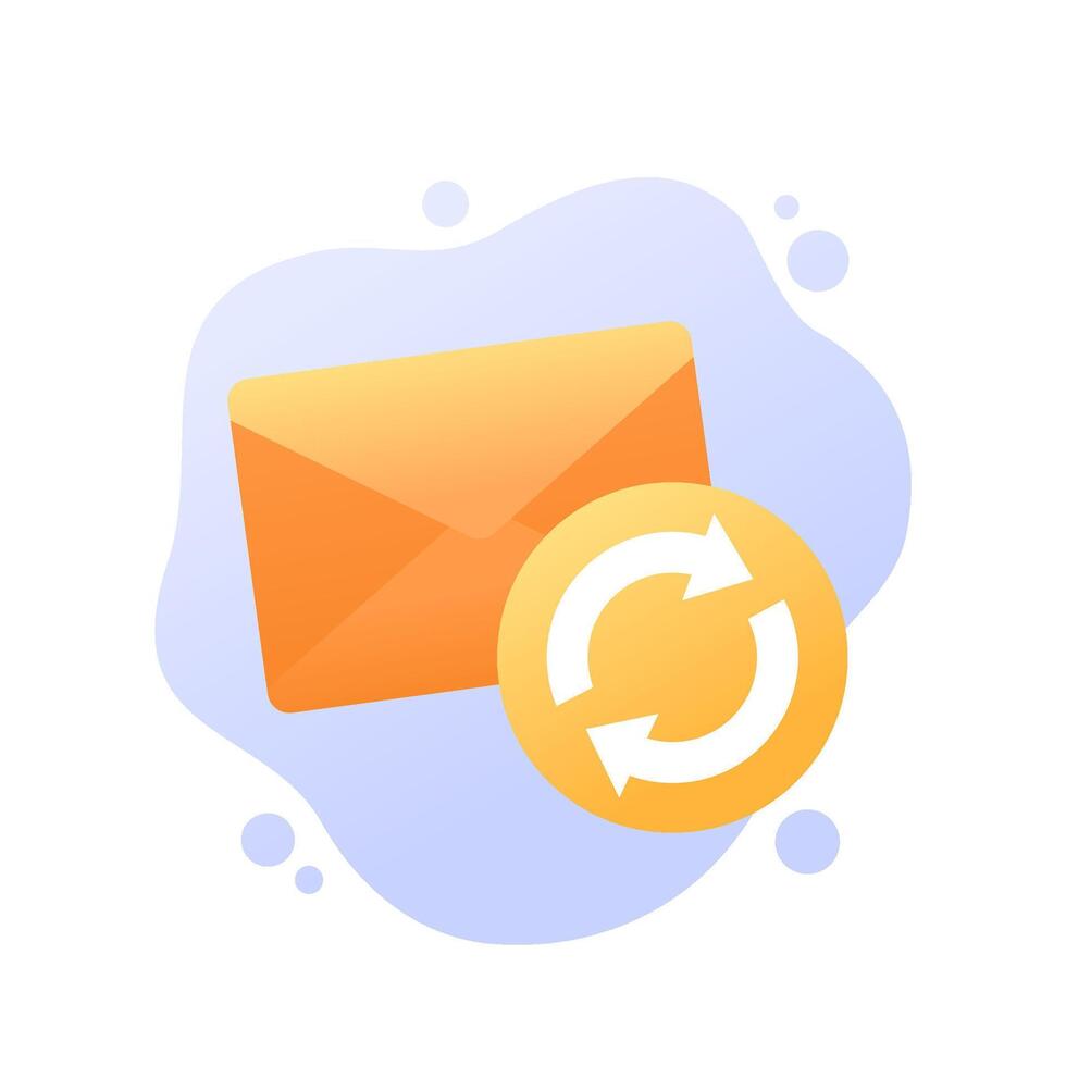 resend mail, email icon, design vector