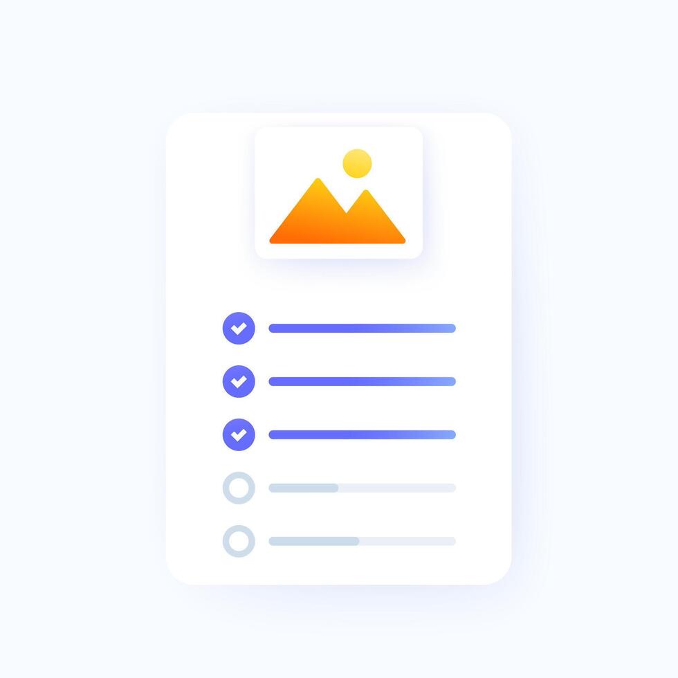Upload images to gallery form, design vector