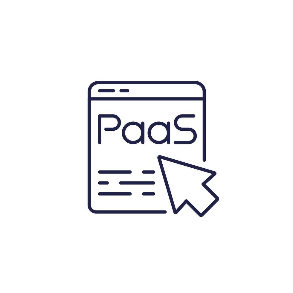 Paas line icon, Platform as a Service vector