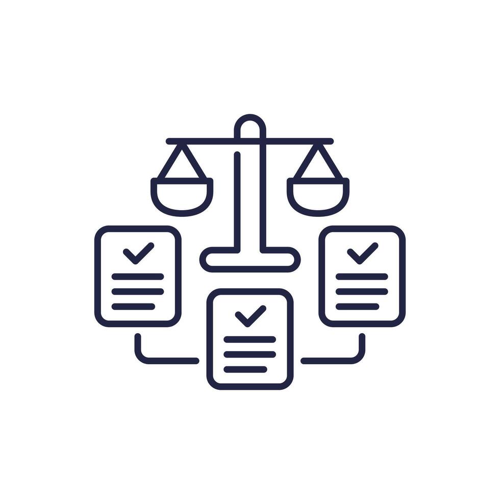 legal cases icon in line design vector