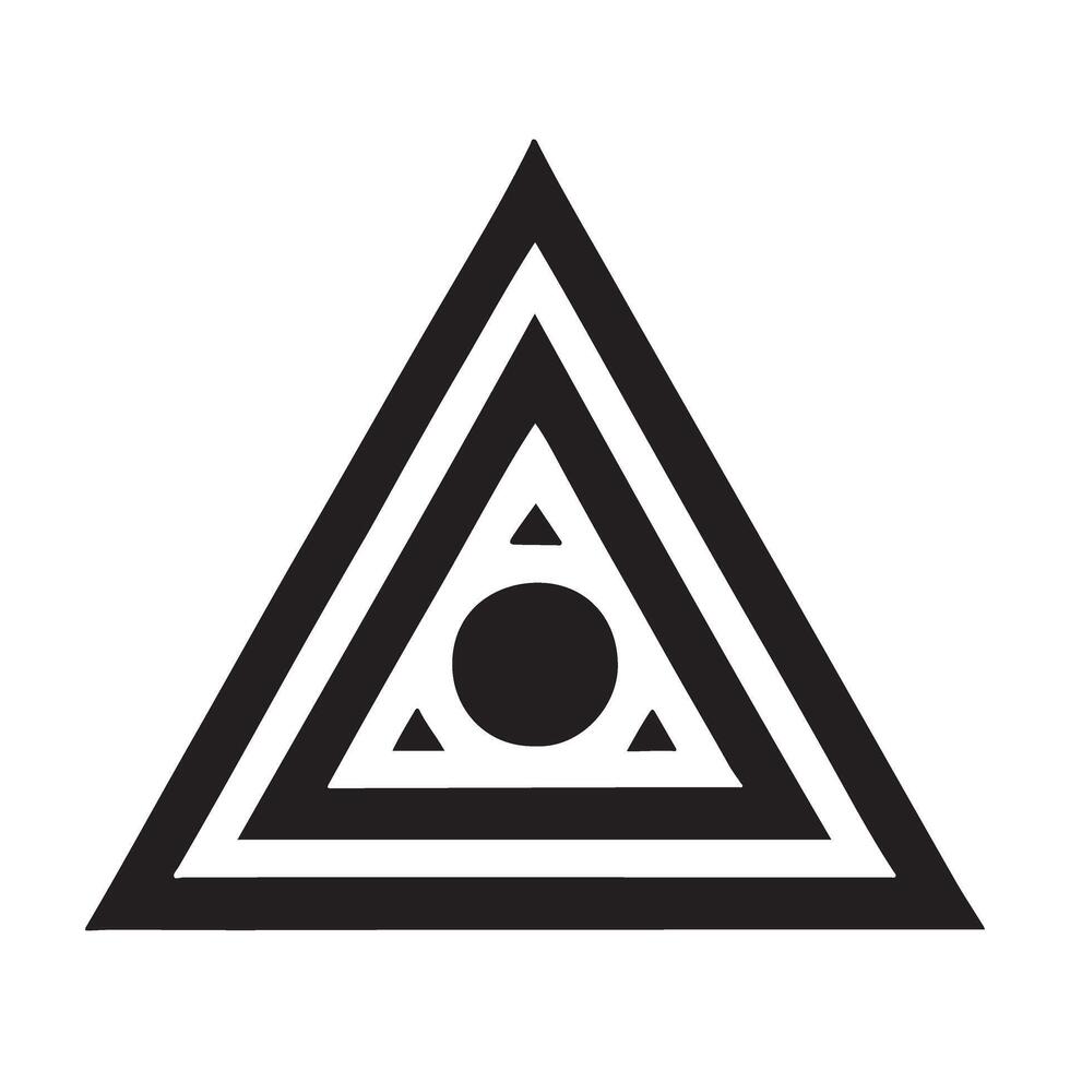 Abstract Triangle Geometric Silhouette Icon Illustration vector