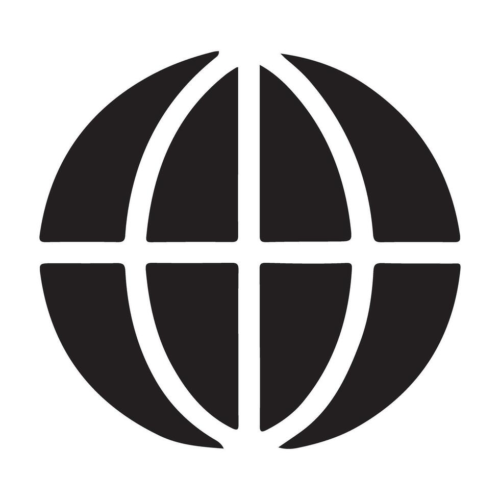 Simple Globe Icon Illustration Design vector