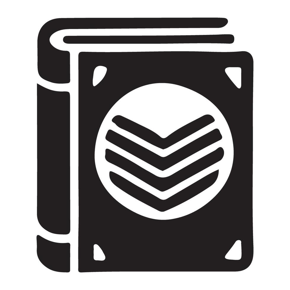 Closed Book with Symbolic Design Illustration vector