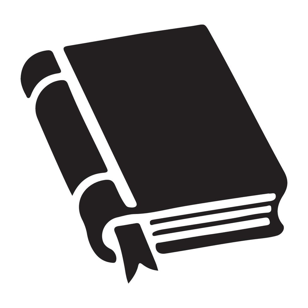 Closed Book Silhouette Simple Illustration vector