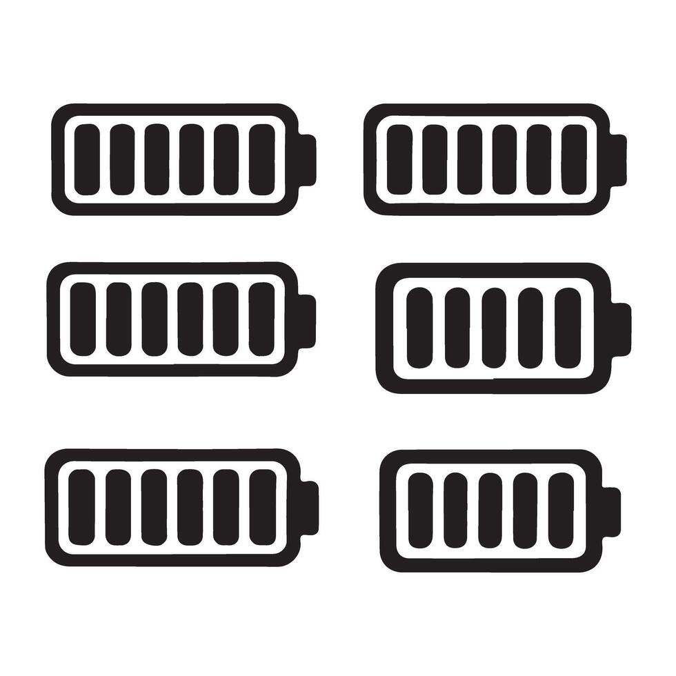 Set of Battery Level Indicators vector