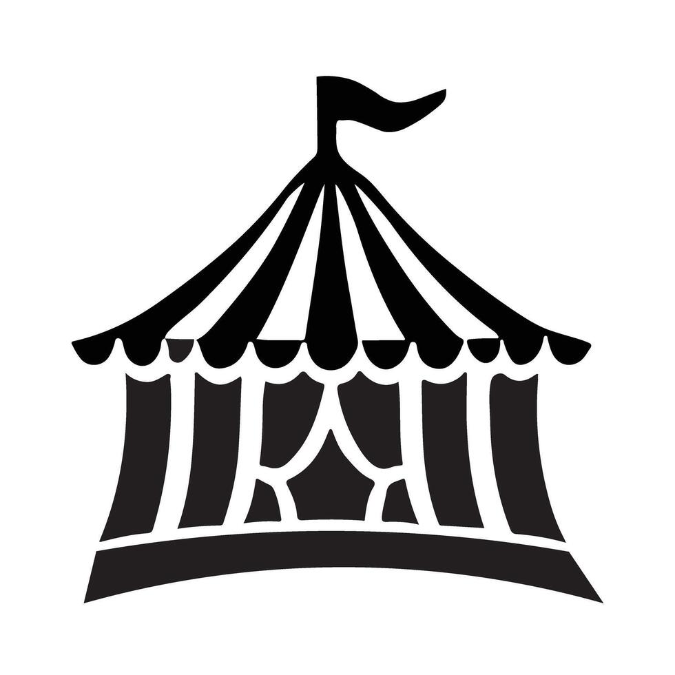 Circus Tent Silhouette Illustration for Event Design vector