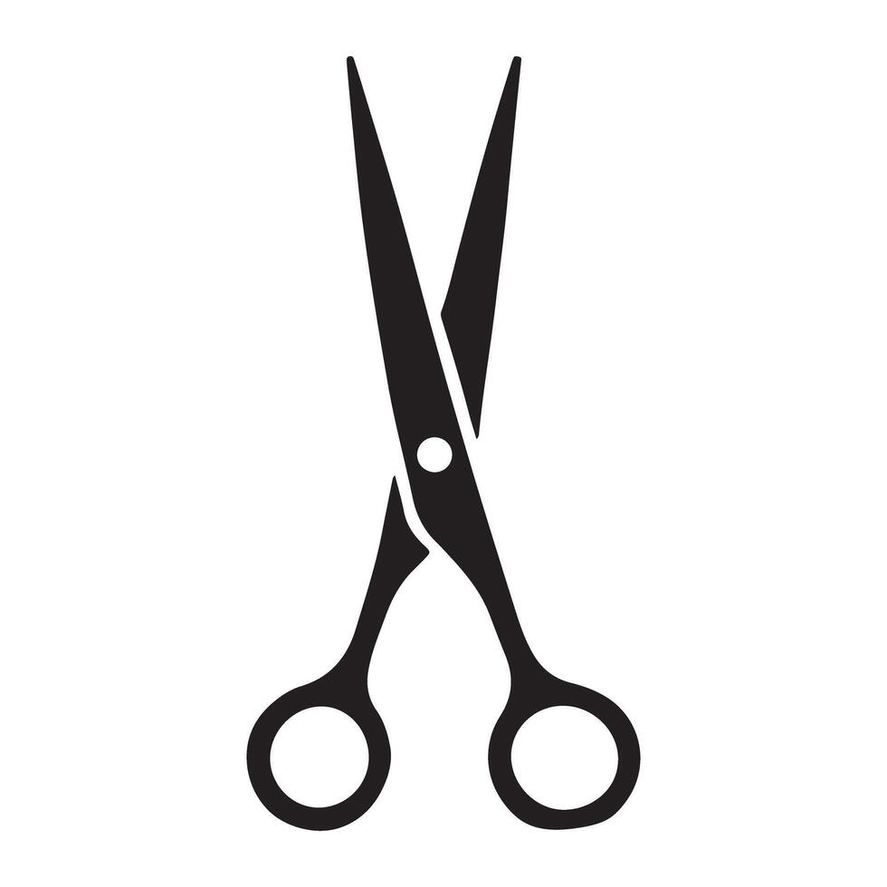 Simple Scissors Silhouette Illustration for Design vector