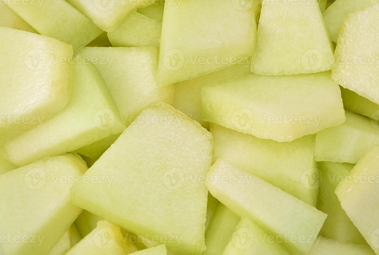 Cantaloupe melon slices, full frame food background. photo