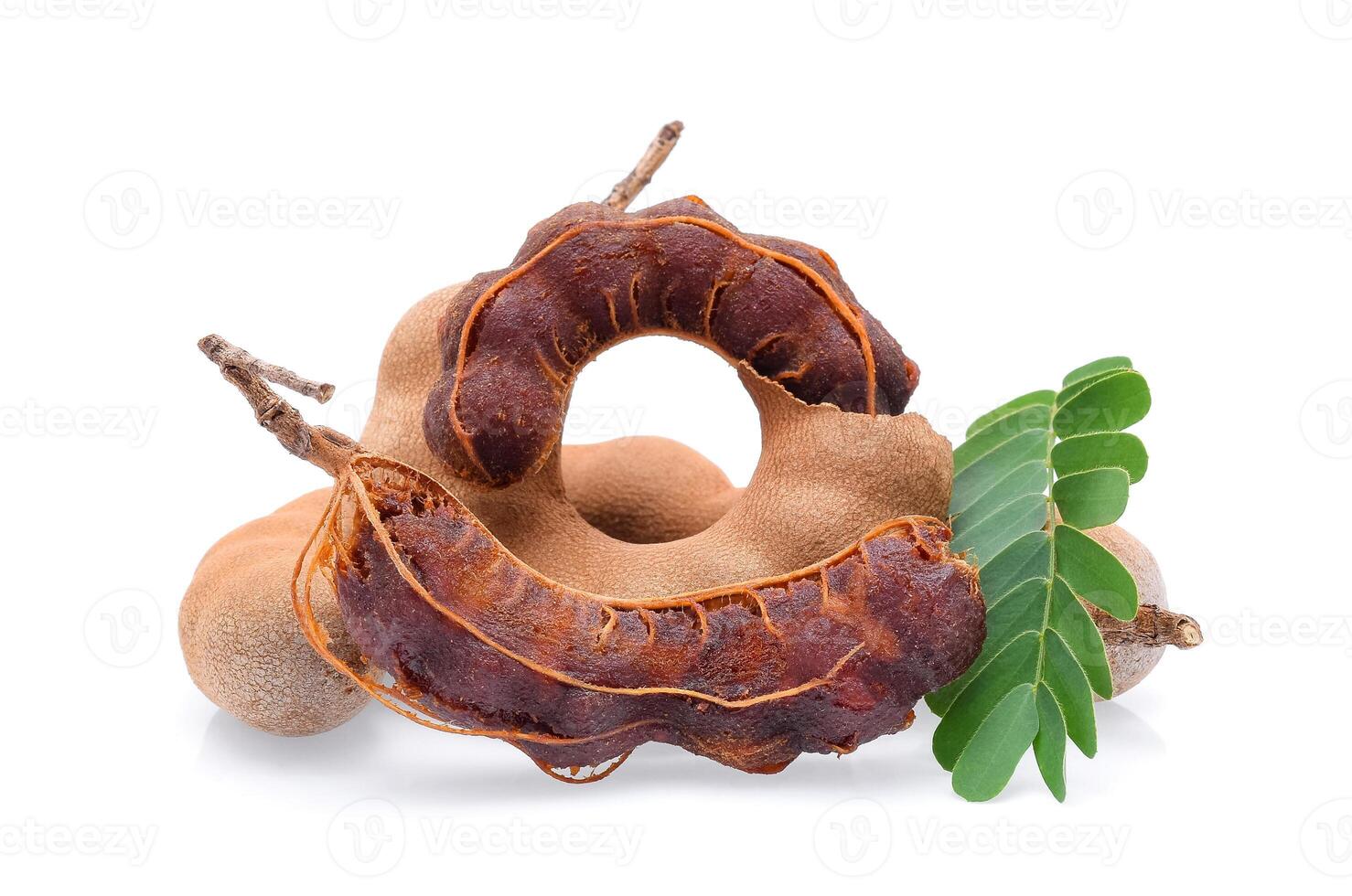 Sweet tamarind isolated on white background photo
