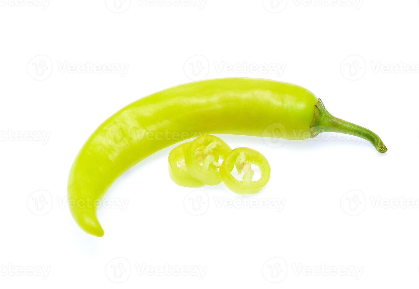 green pepper isolated on white background photo