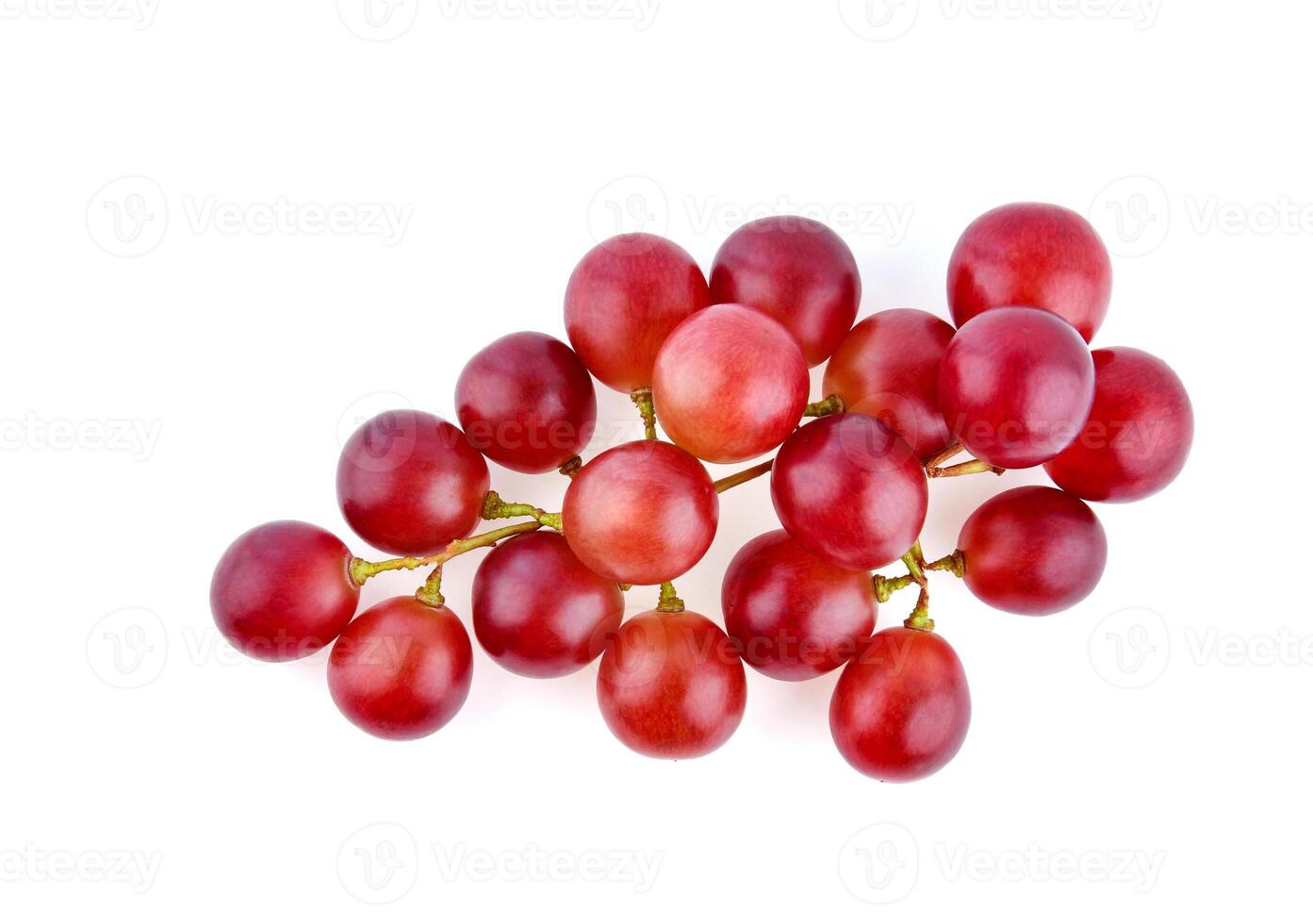 red grapes isolated on white background photo