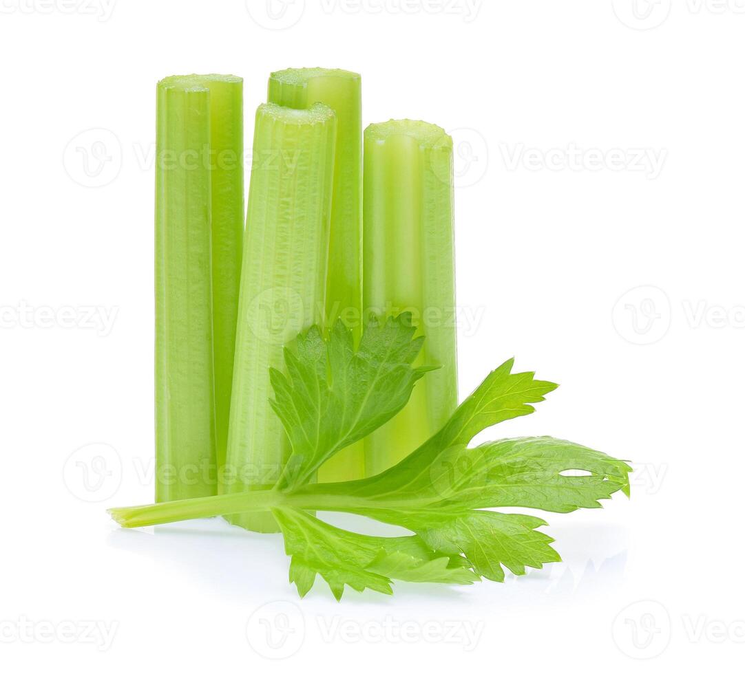 Celery isolated on white background photo