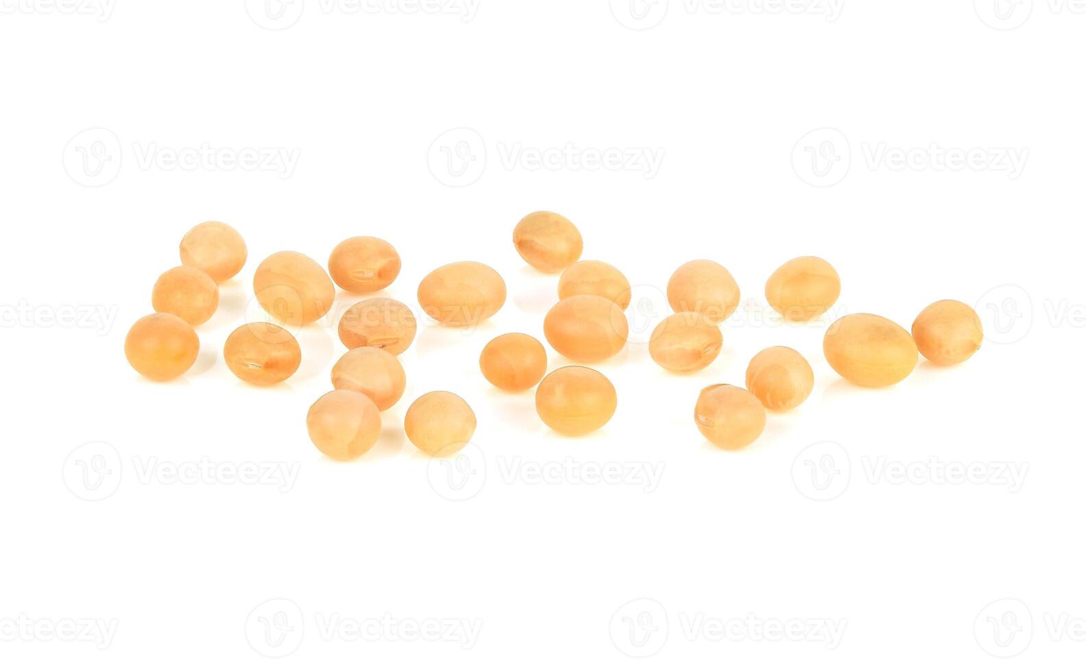 Soy beans isolated on white background. photo