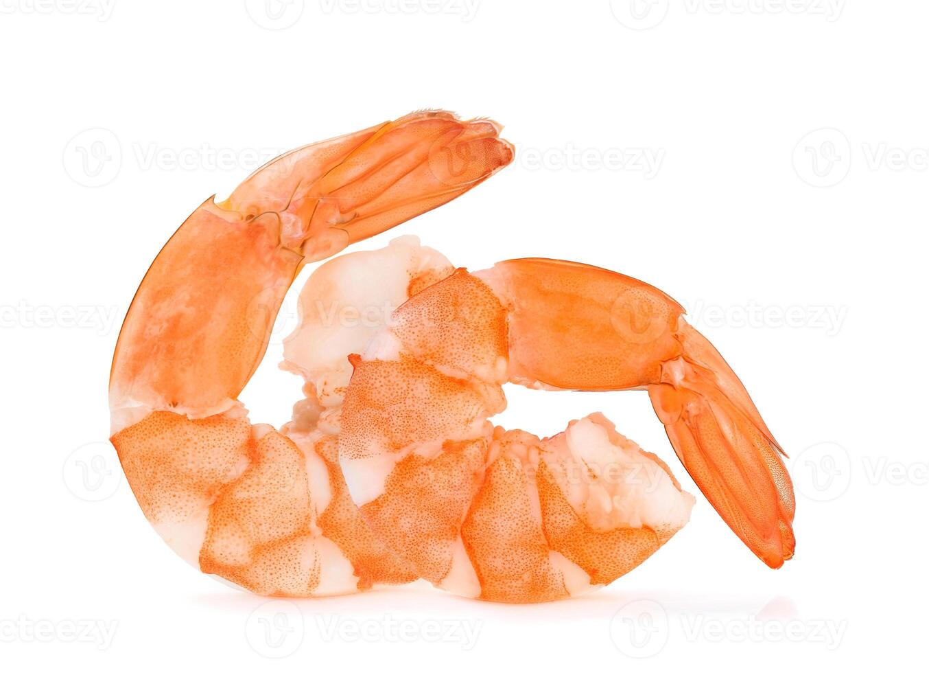 shrimps isolated on a white background photo