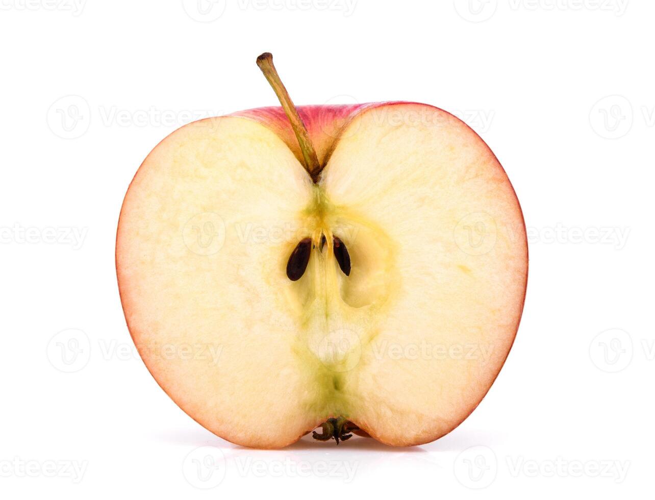 A half of apples isolate on white background photo